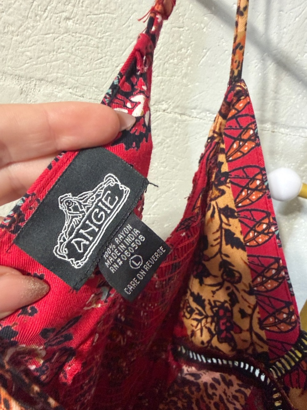 Angie Red Mixed Print Spaghetti Strap Maxi Dress - Picture 8 of 8